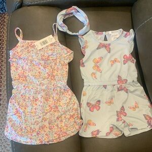 New Forever Me baby girl romper set with headband 12 months